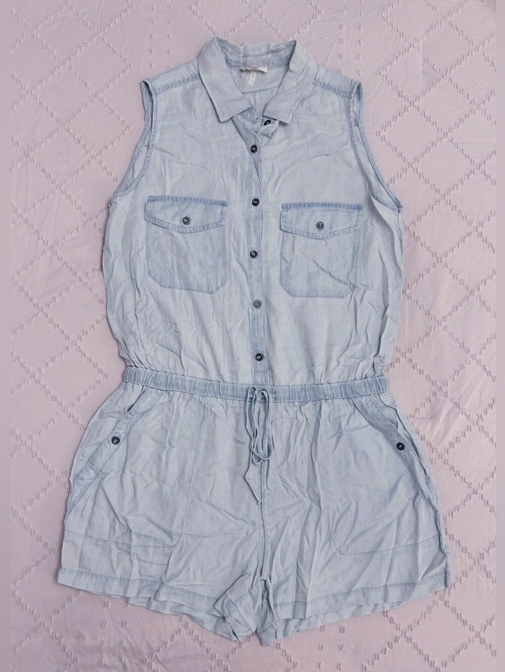 AARON & AMBER CHAMBRAY ROMPER - Picture 5 of 6